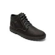 ROCKPORT Mens Black Water And Slip Resistant Lug Sole Cushioned Removable Insole Weather Or Not Round Toe Block Heel Lace-Up Leather Boots Shoes 10.5 M